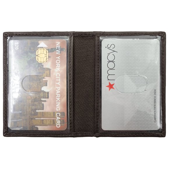 Men Genuine Leather Bifold Credit Card Holder with RFID Blocking - Picture 2 of 7